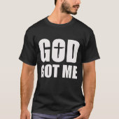 GOD GOT ME ブラック Tシャツ (正面)