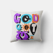 GOD GOT ME レトロスタイルのクリスチャンファッション クッション (裏面)