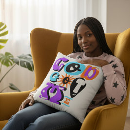 God Got Me Retro Christian Faith Style クッション