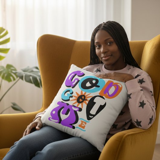 God Got Me Retro Christian Faith Style クッション