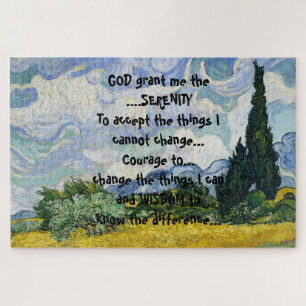 GOD grant me the SERENITY on a colorful landscape ジグソーパズル