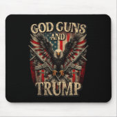 God Gunsとトランプ第2修正国旗Eagle Americ マウスパッド (正面)