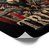 God Gunsとトランプ第2修正旗イーグル ポスター (角)