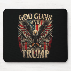 God Gunsとトランプ第2修正旗イーグル マウスパッド