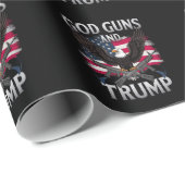 God Gunsとトランプ・イーグル・アメリカ国旗のヴィンテージ ラッピングペーパー (ロールコーナー)