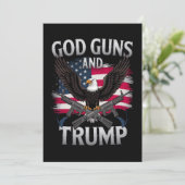 God Gunsとトランプ・イーグル・アメリカ国旗のヴィンテージ 招待状 (スタンド正面)