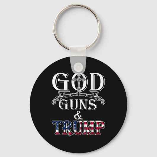 God GunsとTrump Shirt第2改正Tシャツ キーホルダー (正面)