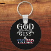 God GunsとTrump Shirt第2改正Tシャツ キーホルダー (正面)