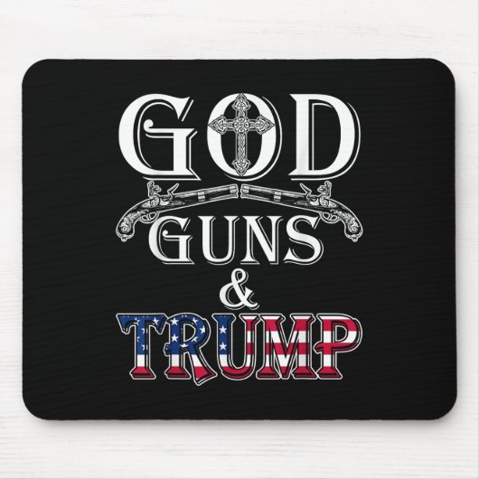 God GunsとTrump Shirt第2改正Tシャツ マウスパッド (正面)