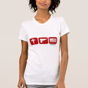 God Guns and Freedum - Politlothes Umor.png Tシャツ