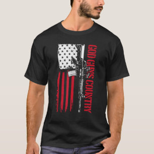 God Guns Country Ar15 Gun Rights America 2nd Resha Tシャツ
