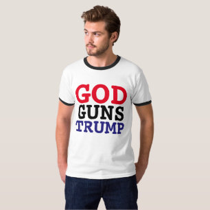 GOD GUNS DONALD TRUMP Tシャツ
