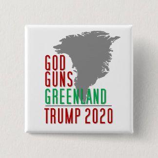 God Guns Greenland Trump 2020 缶バッジ