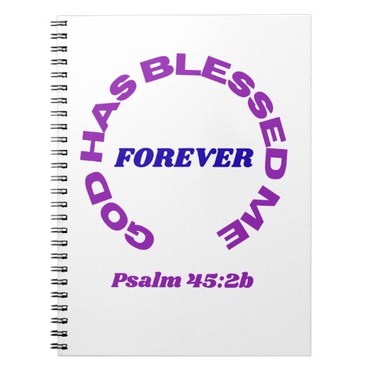God Has Blessed Me Forever Notebook ノートブック (正面)