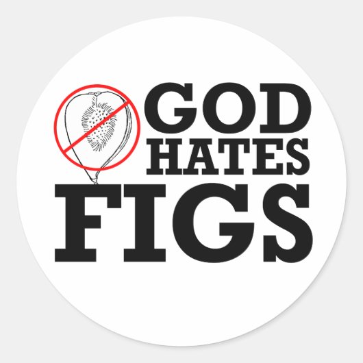 GOD HATES FIGS -.png ラウンドシール (正面)