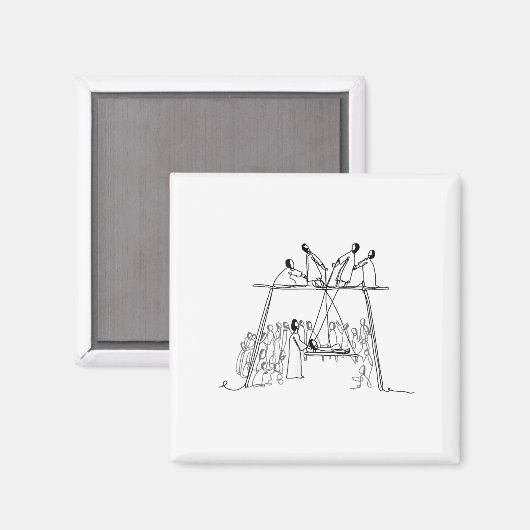 God Heals Man Of Palsy Let Down Through The Roof R マグネット (正面/裏面)