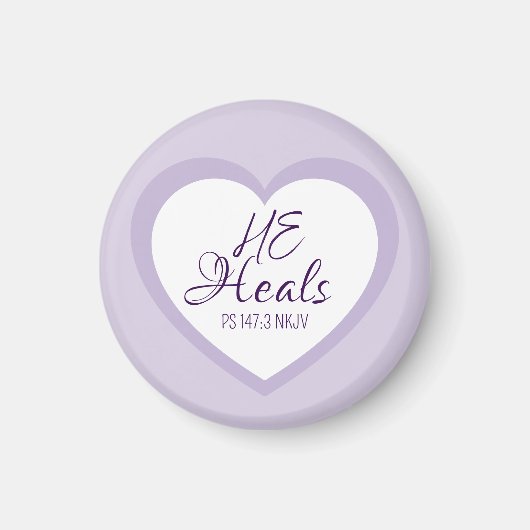 God Heals the Brokenhearted Light Purple Comfort マグネット (正面)