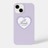 God Heals the Brokenhearted Light Purple Comfort iPhoneケース (裏面)