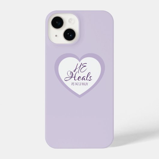 God Heals the Brokenhearted Light Purple Comfort iPhoneケース (裏面)