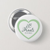 God Heals the Brokenhearted Soft Green Encouraging 缶バッジ (正面&裏面)