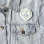 God Heals the Brokenhearted Soft Green Encouraging 缶バッジ (インサイチュ)