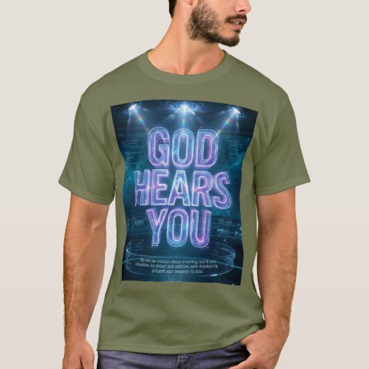 God Hears You – Neon Glow T-Shirt Tシャツ (正面)