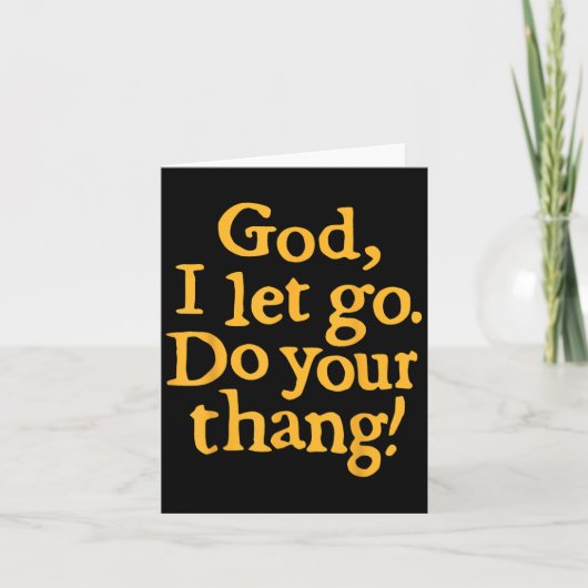 God I Let Go Do Your Thang Christian Faith Bible & カード (正面)