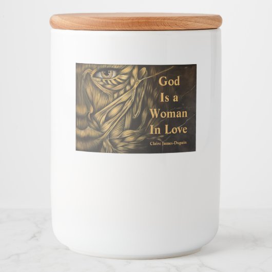 God is a Woman in Love stickers フードラベル (正面)