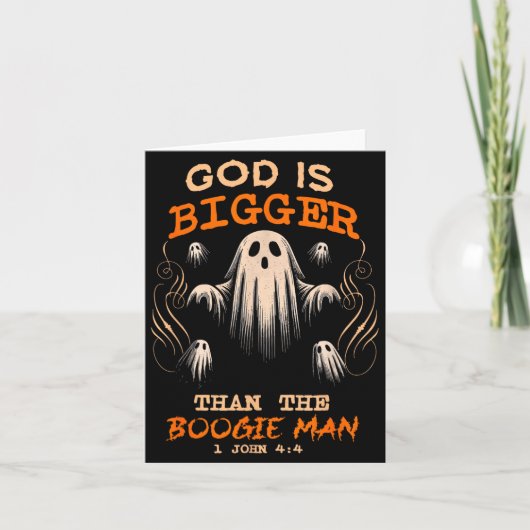 God Is Bigger Soky Season Christian Funny Hallowee カード (正面)