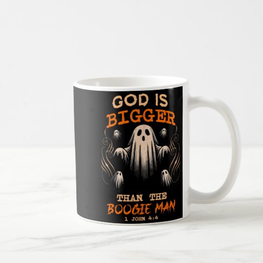 God Is Bigger Soky Season Christian Funny Hallowee コーヒーマグカップ (右)