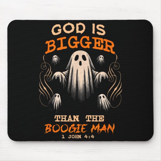 God Is Bigger Soky Season Christian Funny Hallowee マウスパッド (正面)