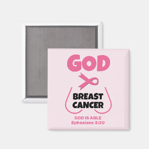 GOD IS BIGGER THAN BREAST CANCER クリスチャン マグネット