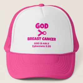 GOD IS BIGGER THAN BREAST CANCER Christian キャップ