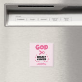 GOD IS BIGGER THAN BREAST CANCER Christian マグネット (インサイチュ (食洗機))