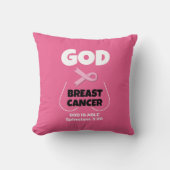GOD IS BIGGER THAN BREAST CANCER Christian T-Shirt クッション (正面)