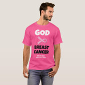GOD IS BIGGER THAN BREAST CANCER Christian T-Shirt Tシャツ (正面フル)