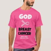 GOD IS BIGGER THAN BREAST CANCER Christian T-Shirt Tシャツ (正面)