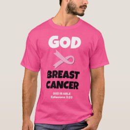 GOD IS BIGGER THAN BREAST CANCER Christian T-Shirt Tシャツ