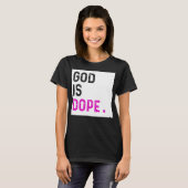 God is Dope PURPLE Funny Christian Faith Believe G Tシャツ (正面フル)