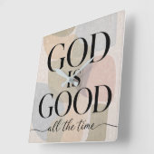 GOD IS GOOD | キリスト教 スクエア壁時計 (傾斜)