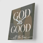 GOD IS GOOD | キリスト教 スクエア壁時計 (傾斜)