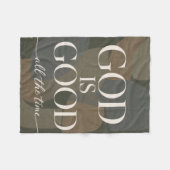 GOD IS GOOD | キリスト教 フリースブランケット (正面(横))