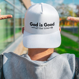 "God Is Good All The Time" キリスト教トラッカーズハット キャップ