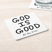 God is good all the time スクエアペーパーコースター (アングル)