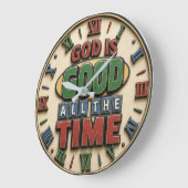 God Is Good All the Time ラージ壁時計 (傾斜)