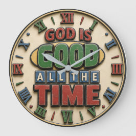 God Is Good All the Time ラージ壁時計