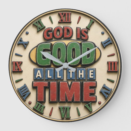 God Is Good All the Time ラージ壁時計 (正面)