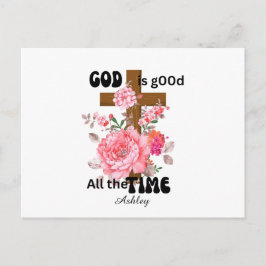 God is good all the time Christian saying  ポストカード