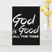 God Is Good All The Time Christian Worship Preache カード (黄色い花)