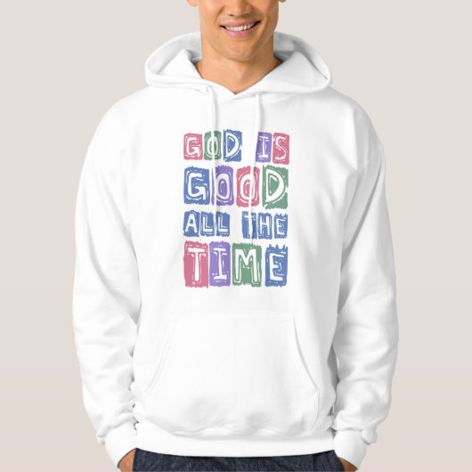 God is good All the time Retro faith パーカ (正面)